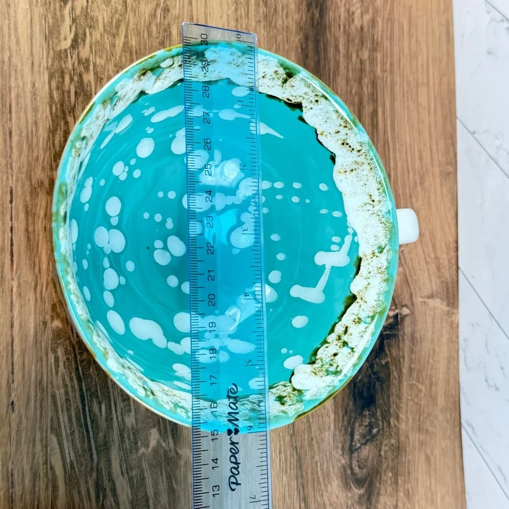 Meritage Otis Teal 27 oz Stoneware Soup Bowl w Handle / 1 Replacement Piece